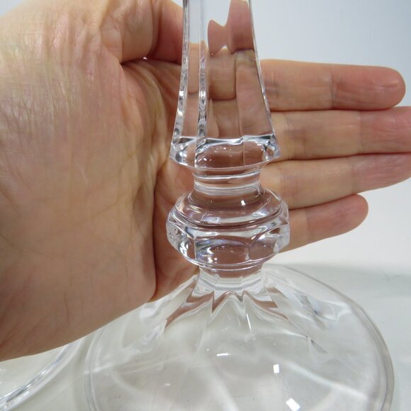 Lead Crystal Candlestick Holders (2) Cristal d'Arques 8.25" tall - Picture 7 of 8